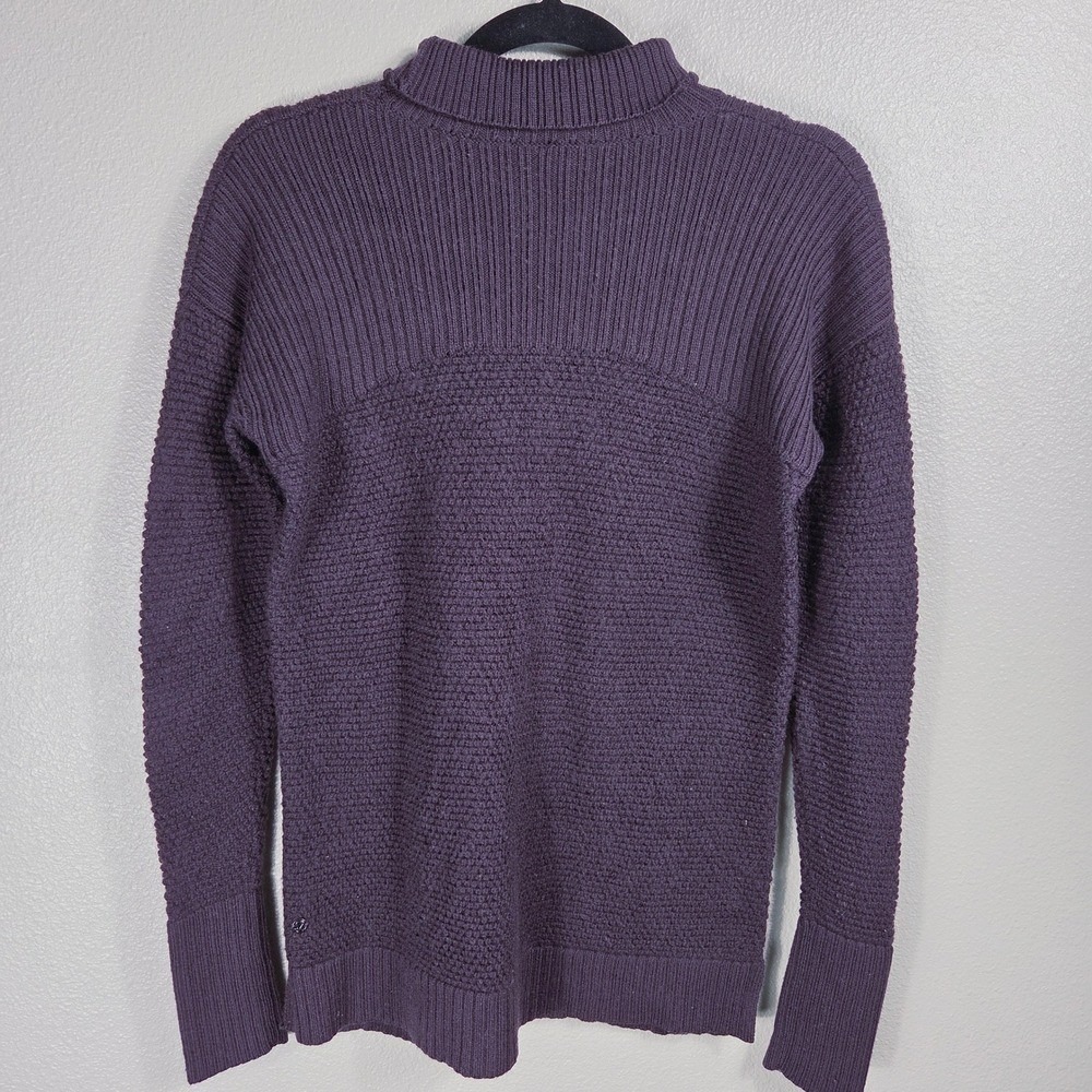 Lululemon Warm & Restore Sweater Women's 6 Plum Merino Wool Mock Neck